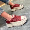 Small White Shoes Female 2025 Spring New Students Casual Street Shoes Female Thick Bottom Heightening Plate Shoes