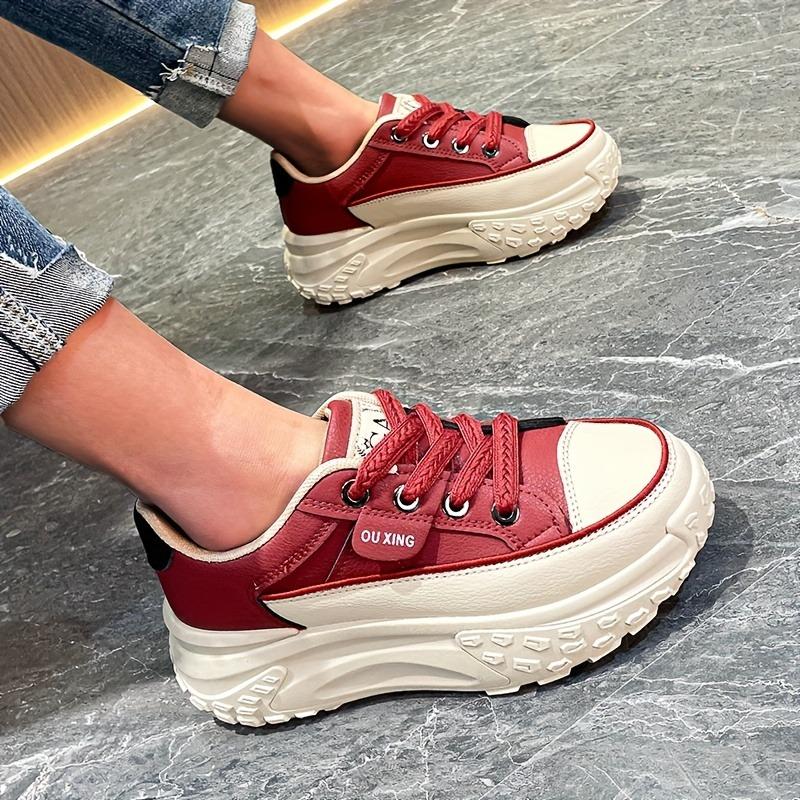 Small White Shoes Female 2025 Spring New Students Casual Street Shoes Female Thick Bottom Heightening Plate Shoes
