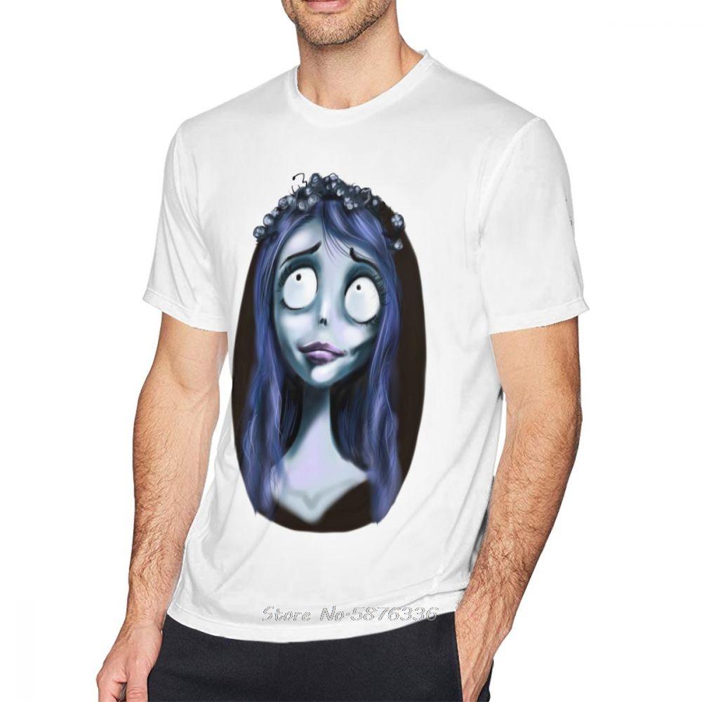 Corpse Bride T Shirt Miss Emily Corpse TShirt Fashion Man TShirt Big Awesome Men Cotton Short Sleeves Print Tshirt Tees S