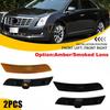 Amber/Smoked Lens Front Bumper Side Marker Lights Housing For 13-17 Cadillac XTS