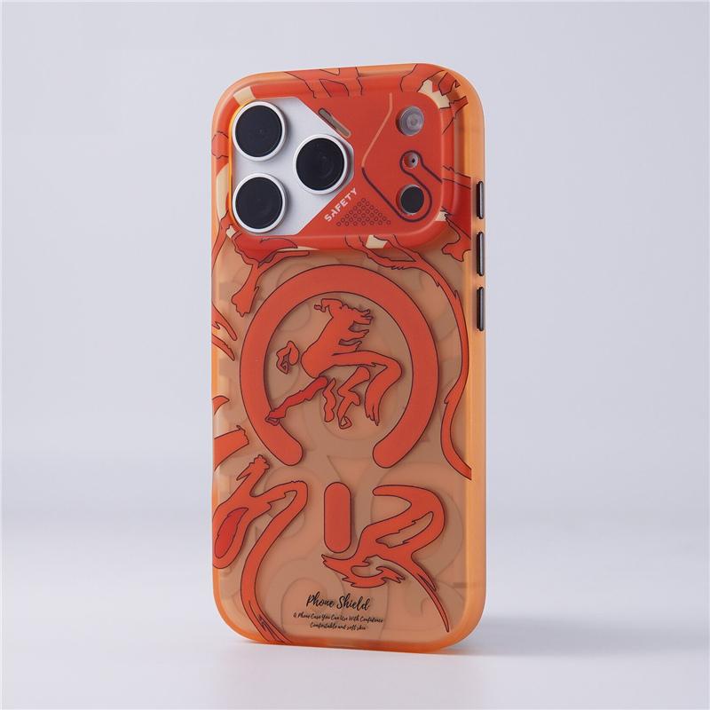 Custodia Protettiva con Lente Opaca Cavallo Astratto Graffiti Per iPhone 17 Air 17Pro 16 17Pro Max Per Copertura Caricatore Wireless Magsafe