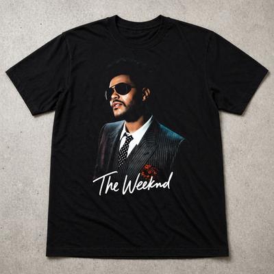 The Weeknd T Shirt Pop Singer Graphic Tee Adults Kids Black Gift Fan