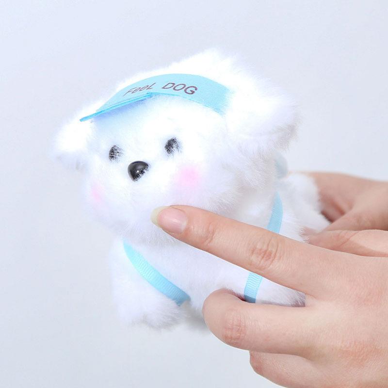 Cute Cartoon Plush Puppy Keychain Pendant Creative Stuffed Animals Keychain Kawaii Backpack Decoration Accessories Gifts