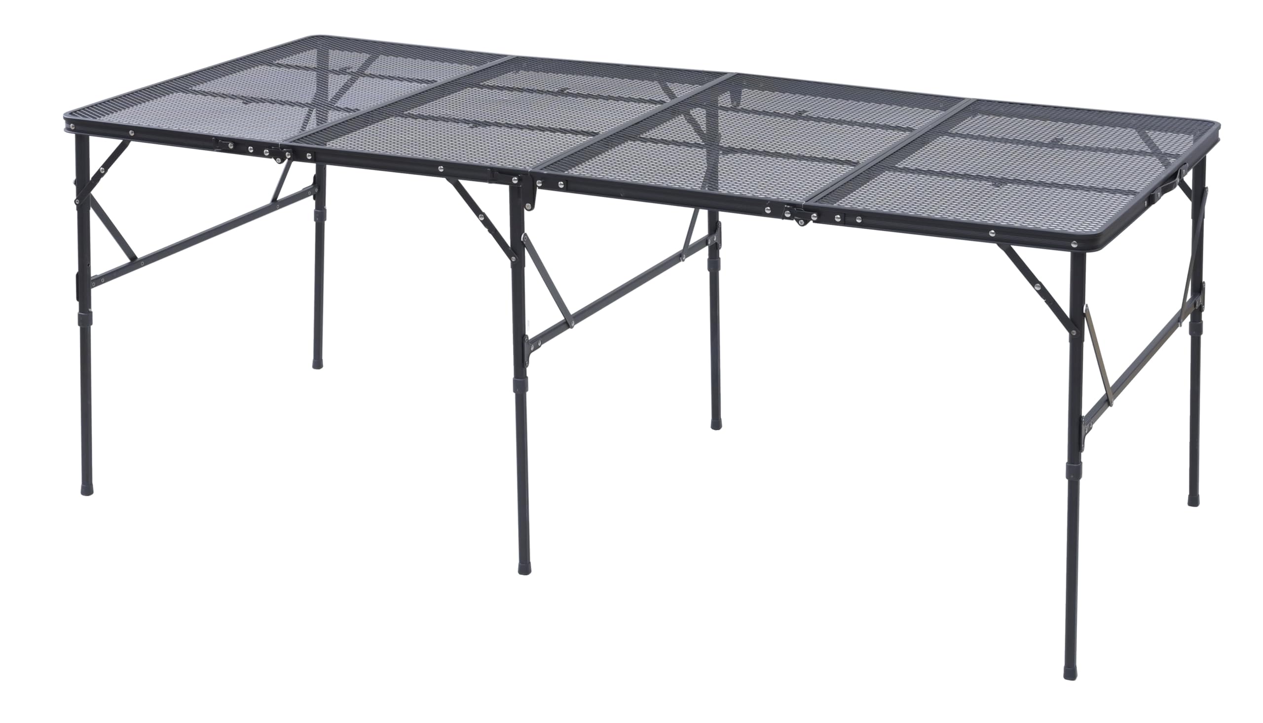 

Collection Tough Light Table Heat and Water Resistant Foldable Large Wide Size Height Adjustment Black [Campers Yamazen] (Bonfire Barbecue) (3 Levels)