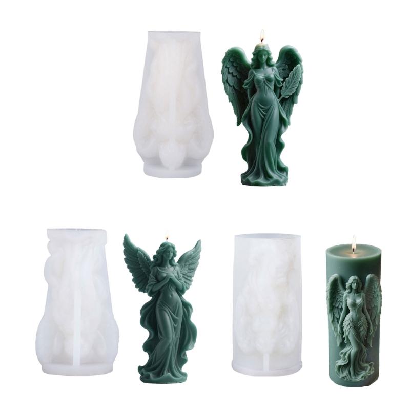 Flexible Engelsflügel Silikonkerzenform für Bastelarbeiten zu Hause und Dekorative Aromatherapie-Steine