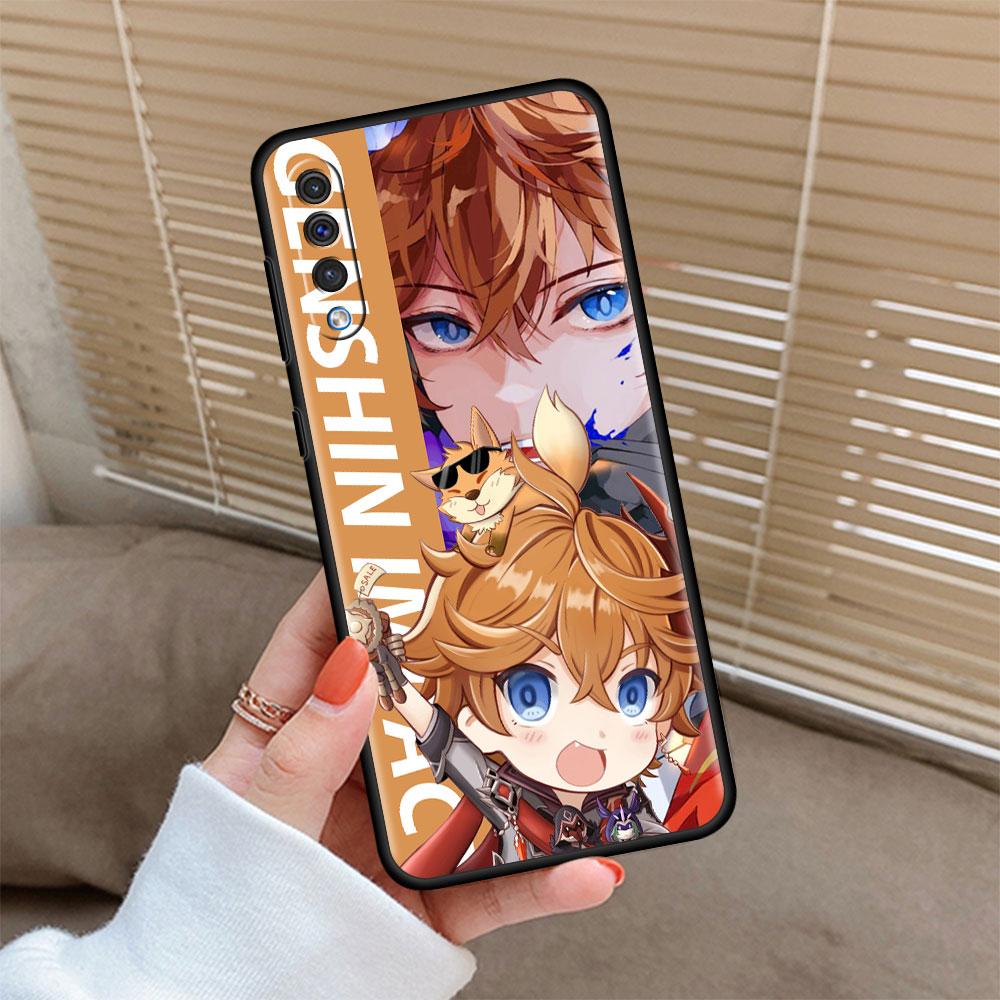Genshin Impact Game Phone Case For Samsung Galaxy A50 A20e A20s A02s A03 A70 A52 A51 A30 A10 M52 M31 S7 Black Fundas Cover
