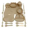 Set di stoviglie per bambini set di stoviglie in silicone con ventose set di stoviglie a scomparti anti-caduta per lo svezzamento del bambino