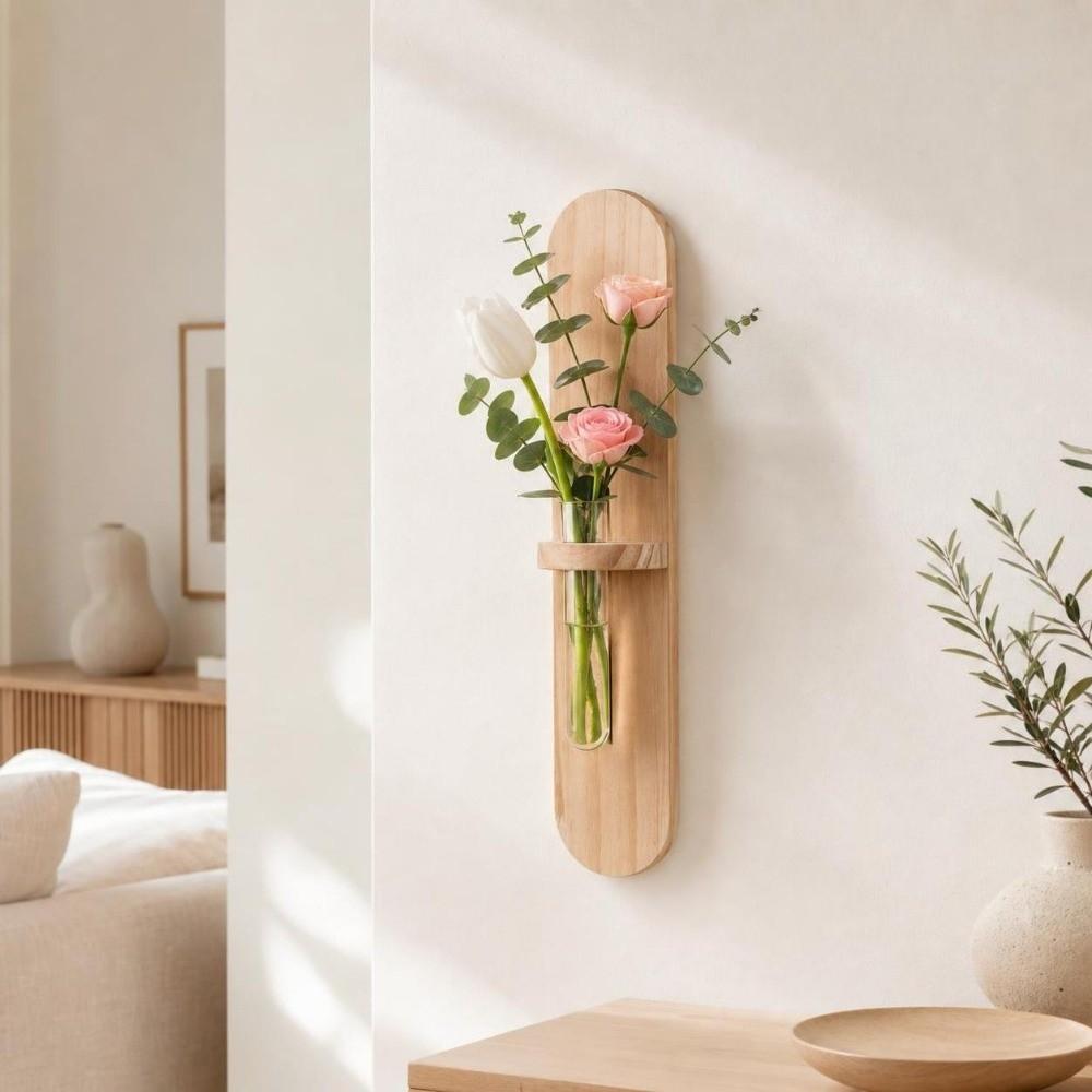 Home Ornaments Wall Mounted Planter Vase Water Plant Tube Stand Wall Decoration  Background Wall
