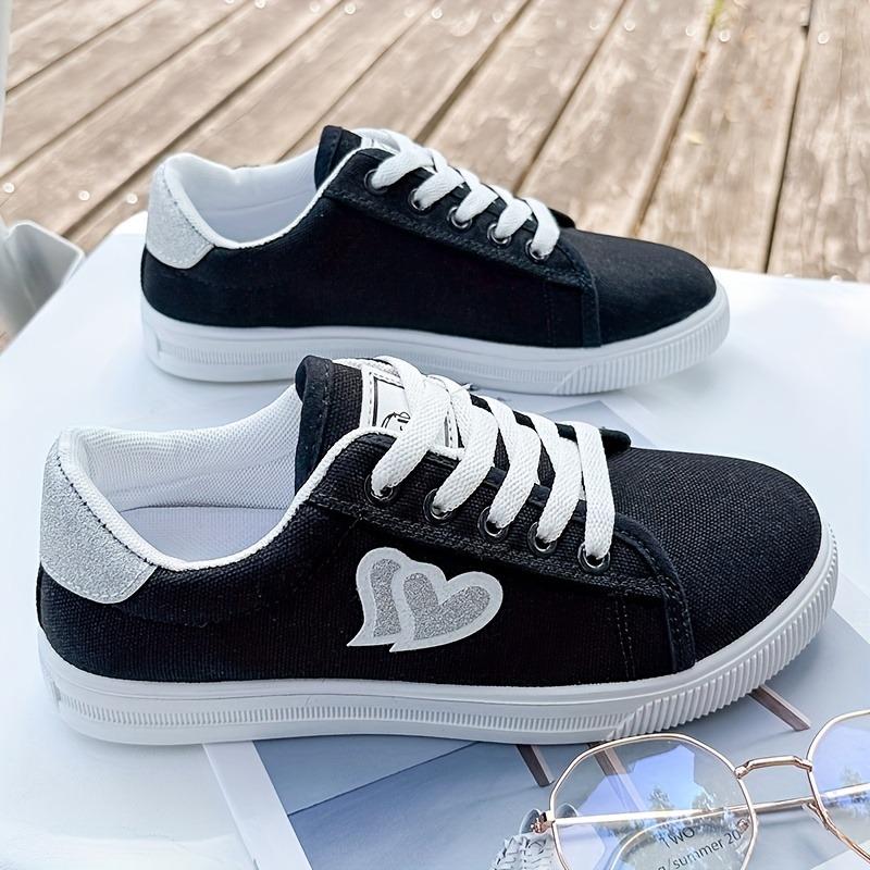 Women'S Casual Sneakers - Breathable Fabric Lace-Up Shoes with PVC Sole, White Low-Top Design, All-Season Comfort for Casual Attire