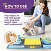 Dog Snuffle Mat Mental Stimulation Interactive Puzzle Toy Durable Anti-Slip Pet Enrichment Pad Gray Blue Yellow