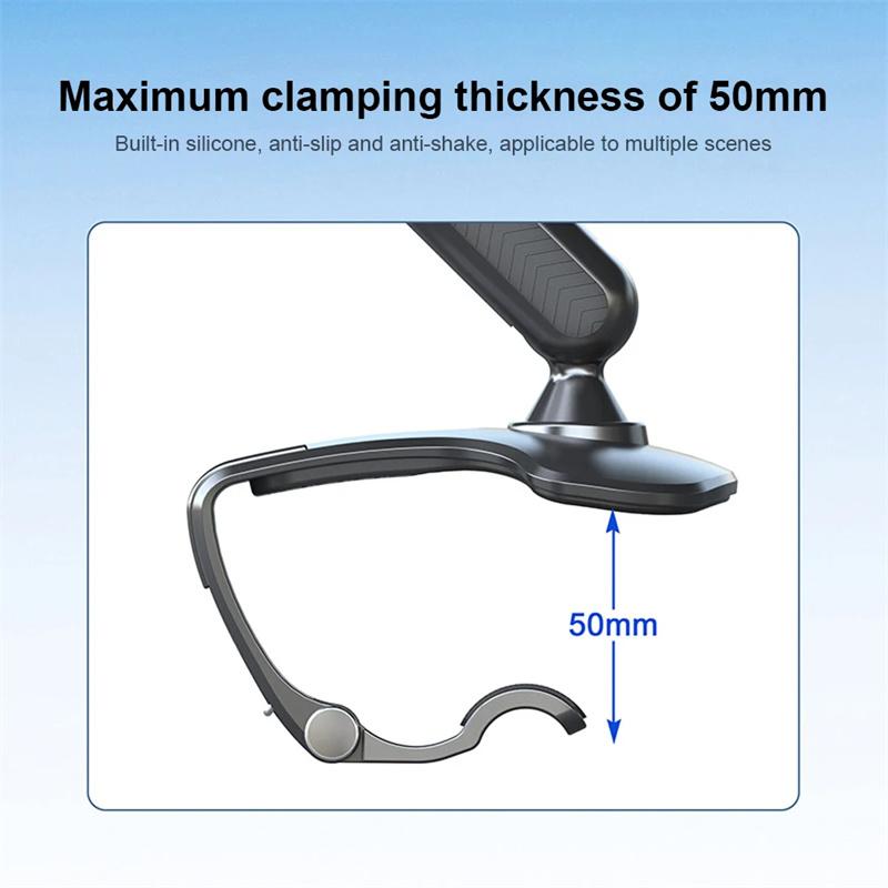 Magnetic Car Phone Holder 360° Rotation Magnetic Phone Stand Adjustable Portable Car Mount For Car Sun Visor Rearview Mirror