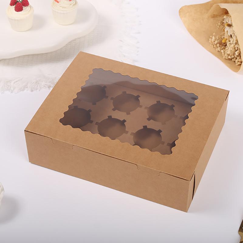 

WTEMPO 10 шт 32,5*24,8*9 см 12 ячеек коробки для упаковки кексов выпечка кондитерские коробки для упаковки кексов прозрачное окно коробки для яичных тартов 32.5*24.8*9cm хаки