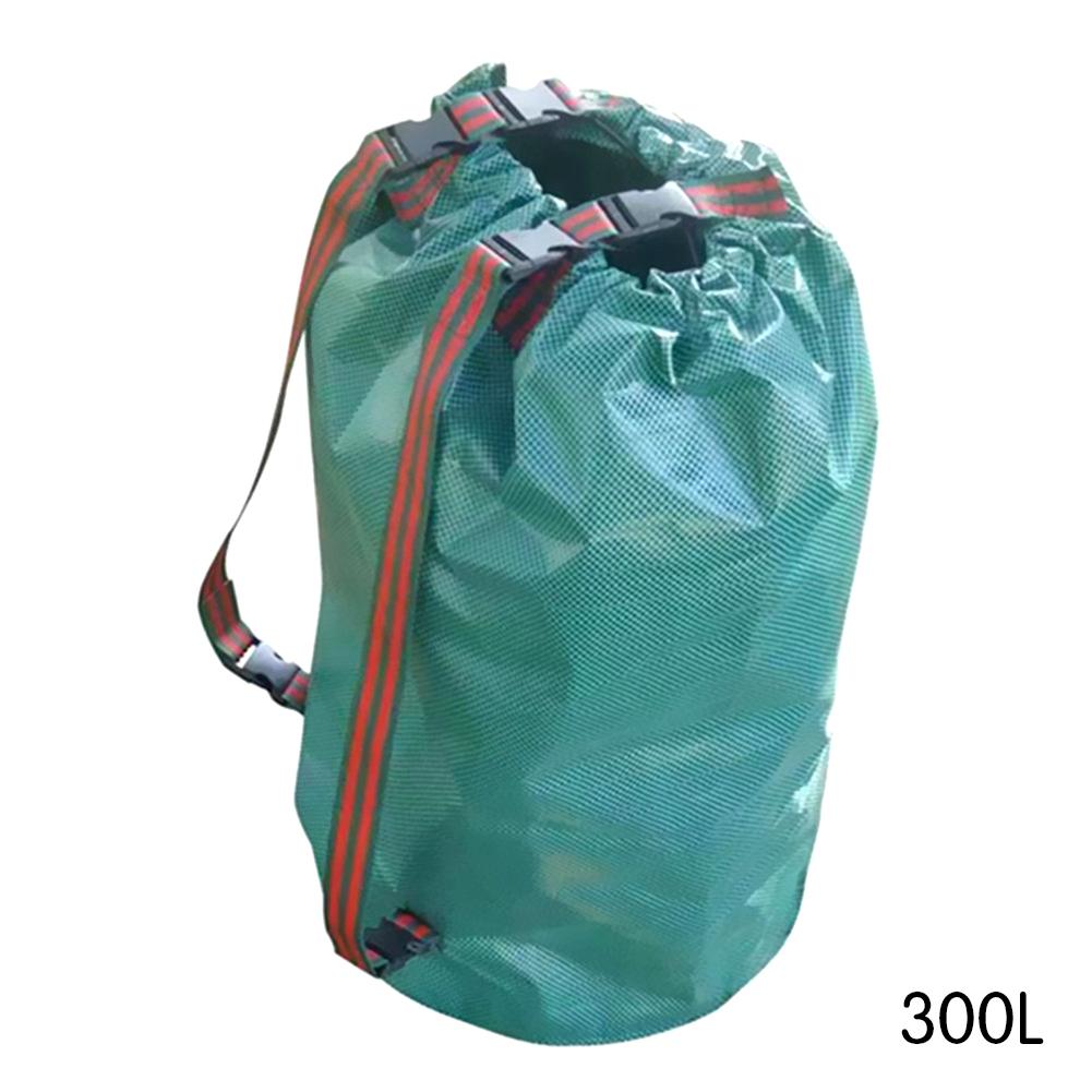 Садовый мешок для мусора 120-300 л, мешки большой вместимости, многоразовый водонепроницаемый мешок для листьев, контейнер для сорняков и мусора для двора, мешок для хранения листьев 120L светло-зеленый