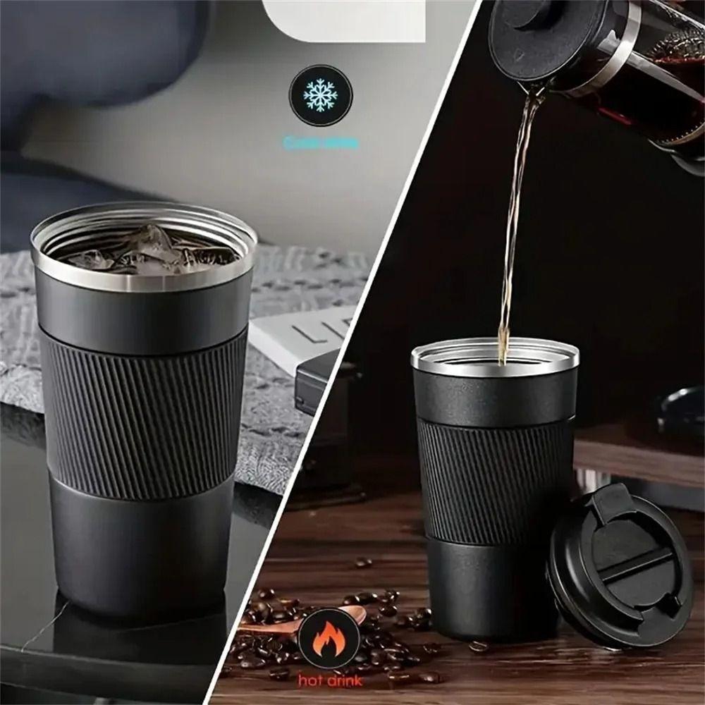 380ml/510ml Coffee Thermos Double-layer Travel Thermal Mug Reusable Insulated Cup  Sports