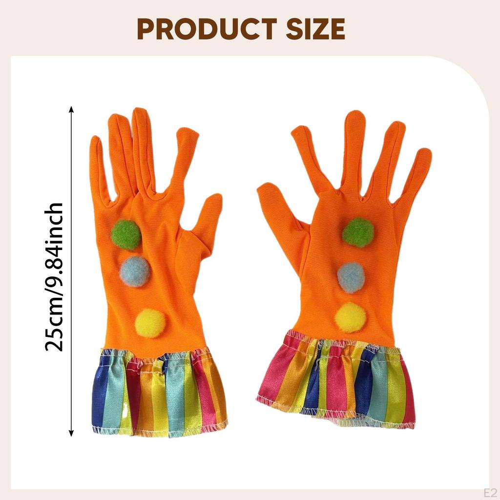 Halloween Clown Gloves Adult Cosplay for Events Themed Party Holiday Christmas