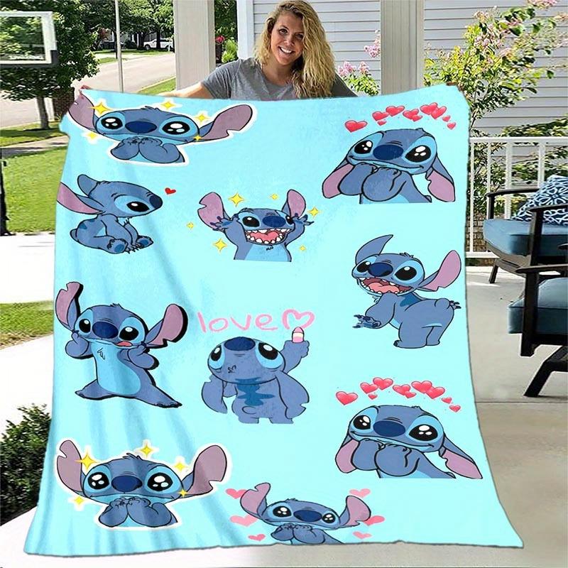 1pc Stitch Printing Blanket - Soft, All-Season Throw for Office Blanket, Personalized Gift with Adorable Cartoon Design