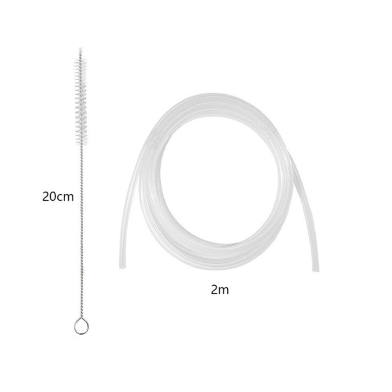 Coffee Machine Milk Hose Set Silicone Tube and Dishwasher Safe Milk Tube Stainless Steel Tube with Cleaning Brush