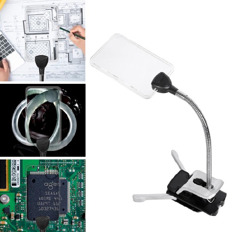 Lupe mit hellem LED-Licht Großartig für Leiterplatten Reparaturen Basteln Lesen mit Ständer und Klemme