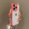 Transparent 2 IN 1 Candy Color Phone Case For iPhone 16E 15 14 13 Mini 12 11 Pro Max XR XS 7 8 Plus Soft Shockproof Clear Cover