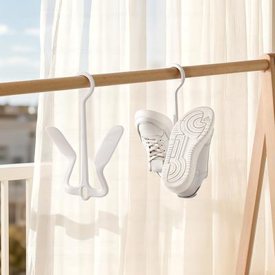 Multifunctional PP Material Shoe Drying Hook Staggered Shoe Dryer for Home Dorm Balcony Outdoor Shoe Rack