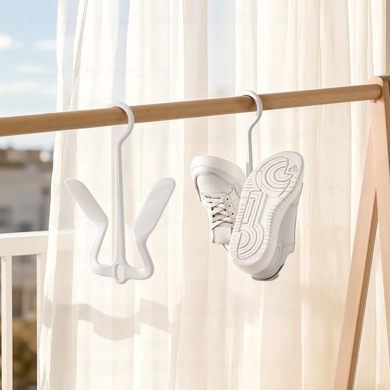 Multifunctional PP Material Shoe Drying Hook Staggered Shoe Dryer for Home Dorm Balcony Outdoor Shoe Rack