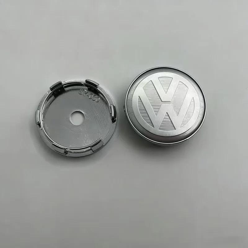 VW Car Wheel Center Cap Hub Cover 4Pcs 55mm 60mm 56mm 65mm 70mm For Volkswagen Rline R Golf Passat Polo Arteon Jetta