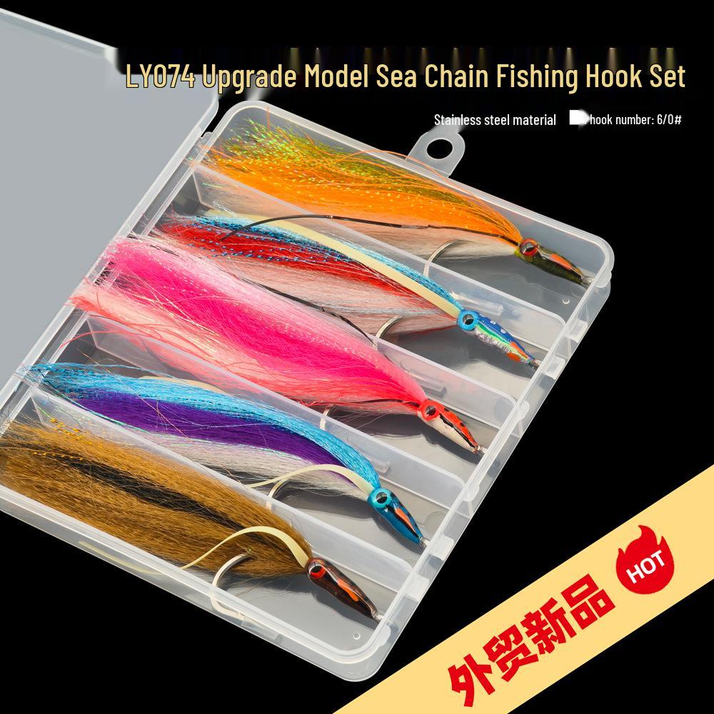 White Egret LY074 Mullet Feather Tarpon Fly Fishing Lure