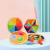 Baby Rainbow Puzzle Building Block Wooden Children Educational Early Education Educational Toys