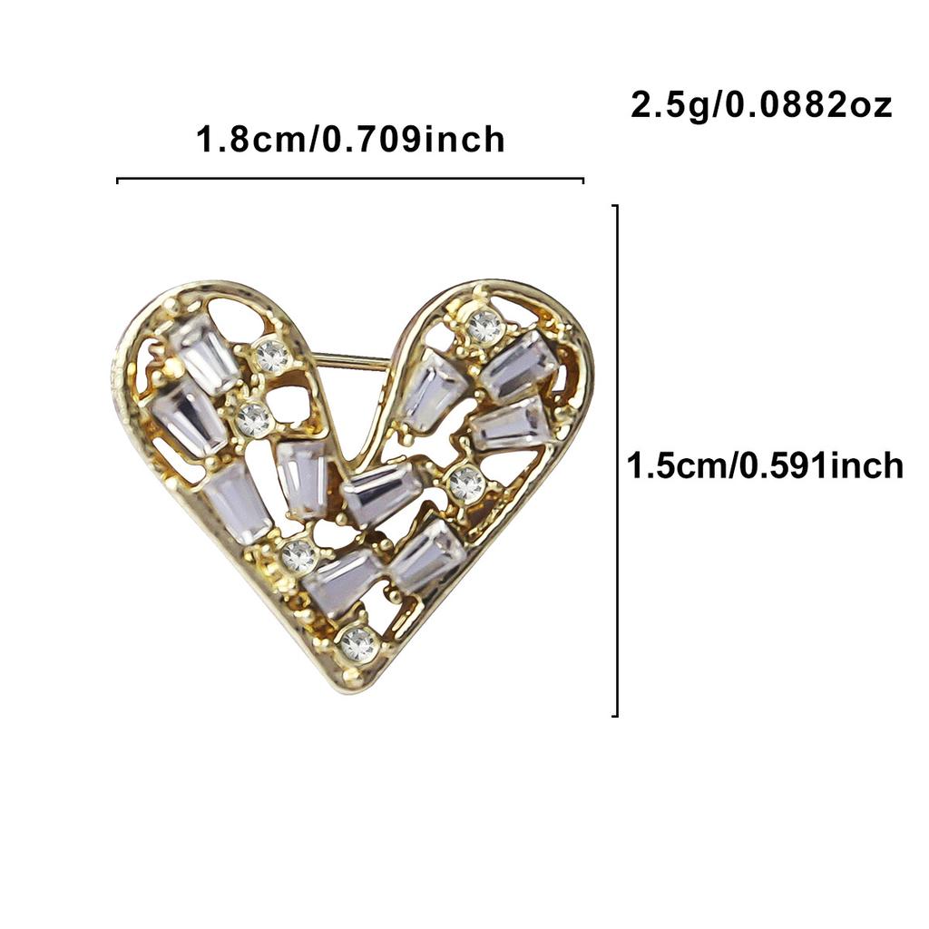 New Fashion Light Luxury High Sense of Love Simple and Versatile Mini Anti-light Small Brooch Clothing Accessories Wholesale