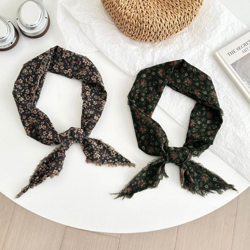Silk scarf women's new versatile decorative scarf scarf small shawl versatile jeans waist triangle scarf waist tie