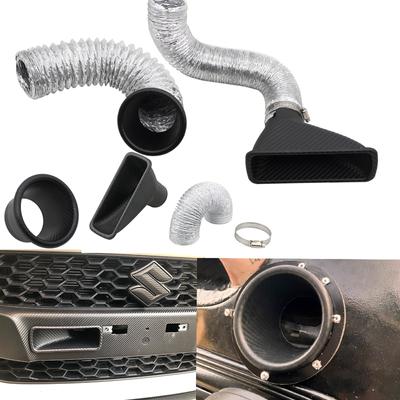 2025 Neu 1 Stück Universal Auto Frontstoßstange Lufteinlass Turbo Lufteinlassrohr Kit ABS Turbineneinlass-Kit Rohr Lufttrichter