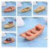 Resin Micro Landscape Boat Micro Landscape Bonsai Ornaments Resin Wooden Boat Decoration  Dollhouse
