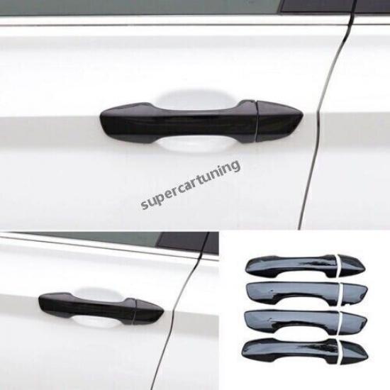 For Volkswagen Jetta Mk7 -23 Car Outside Door Handle Cover Trim ABS Black 4*