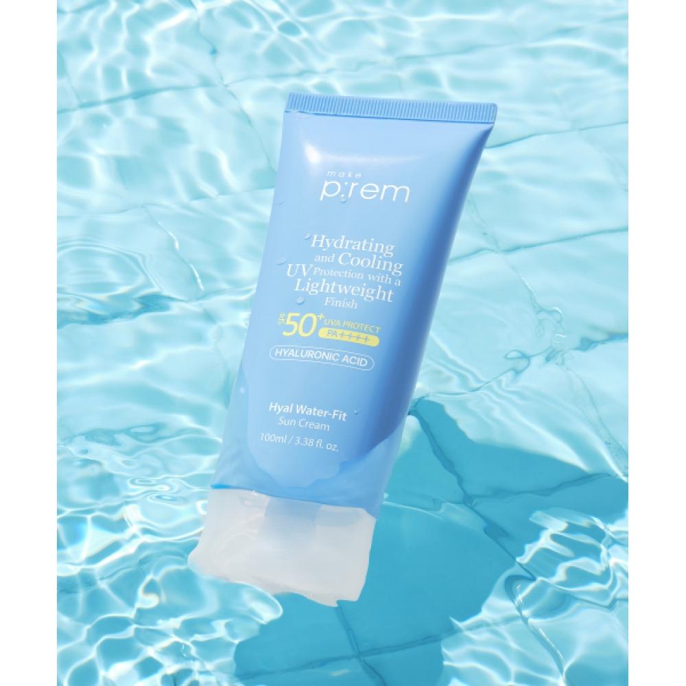 Makeprem [2 Pcs] Hyal Water Fit Sun Cream 100ml  +pdrn Milk 21ml 