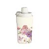 Ceramic direct drinking ceramic portable cup Creative ceramic portable thermos cup Portable flower ceramic drinking cup