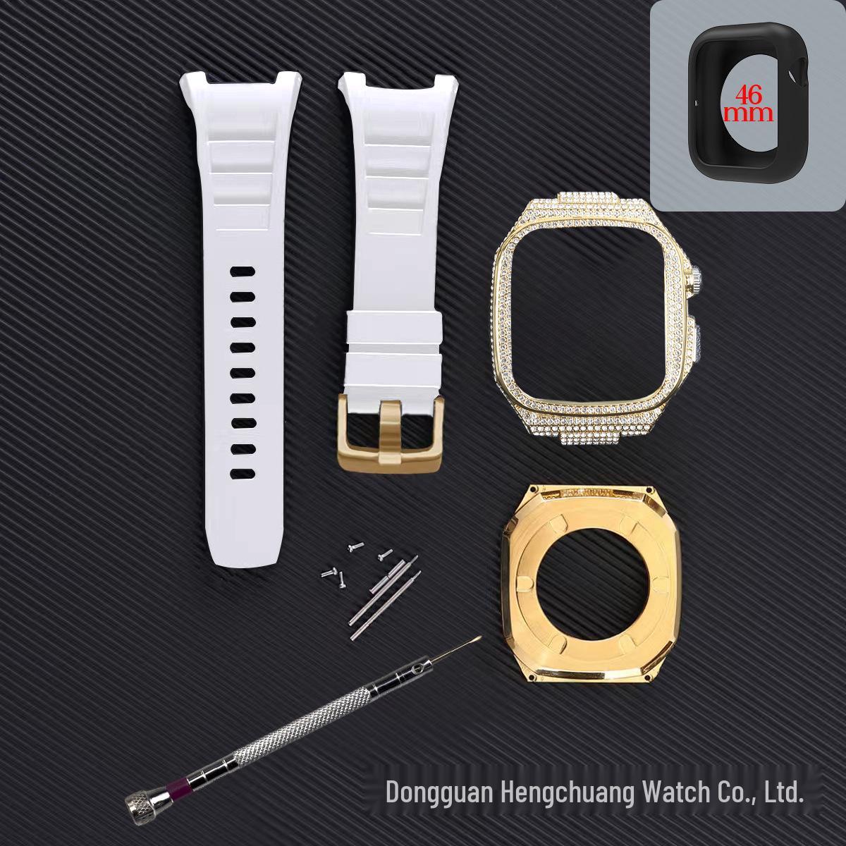

Diamond-Studded Metal Protective Case for 46mm Apple Watch