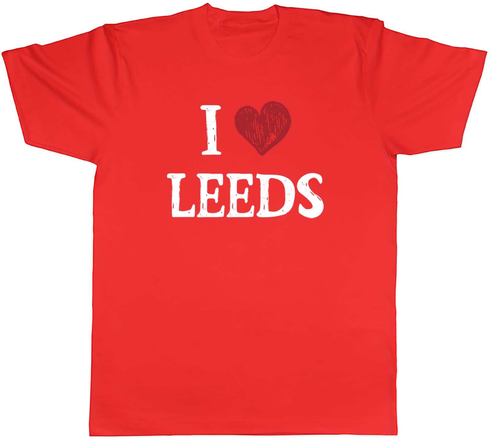 I Love Leeds Unisexs TShirt Green City West Yorkshire Tee Gift S