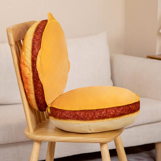40cm Plyšová hračka Hamburger PP bavlna výplň Útulný dotyk Mäkký Krásny Vankúš na chrbát Spoločník na spanie Simulácia 3D Plyšový Burger