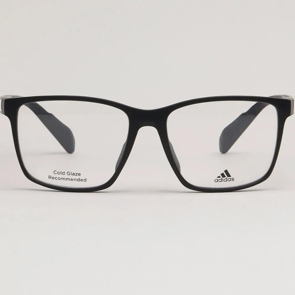 adidas Eyeglass Frames SP5008 002 Square Sporty Fashion Black Horn-rimmed