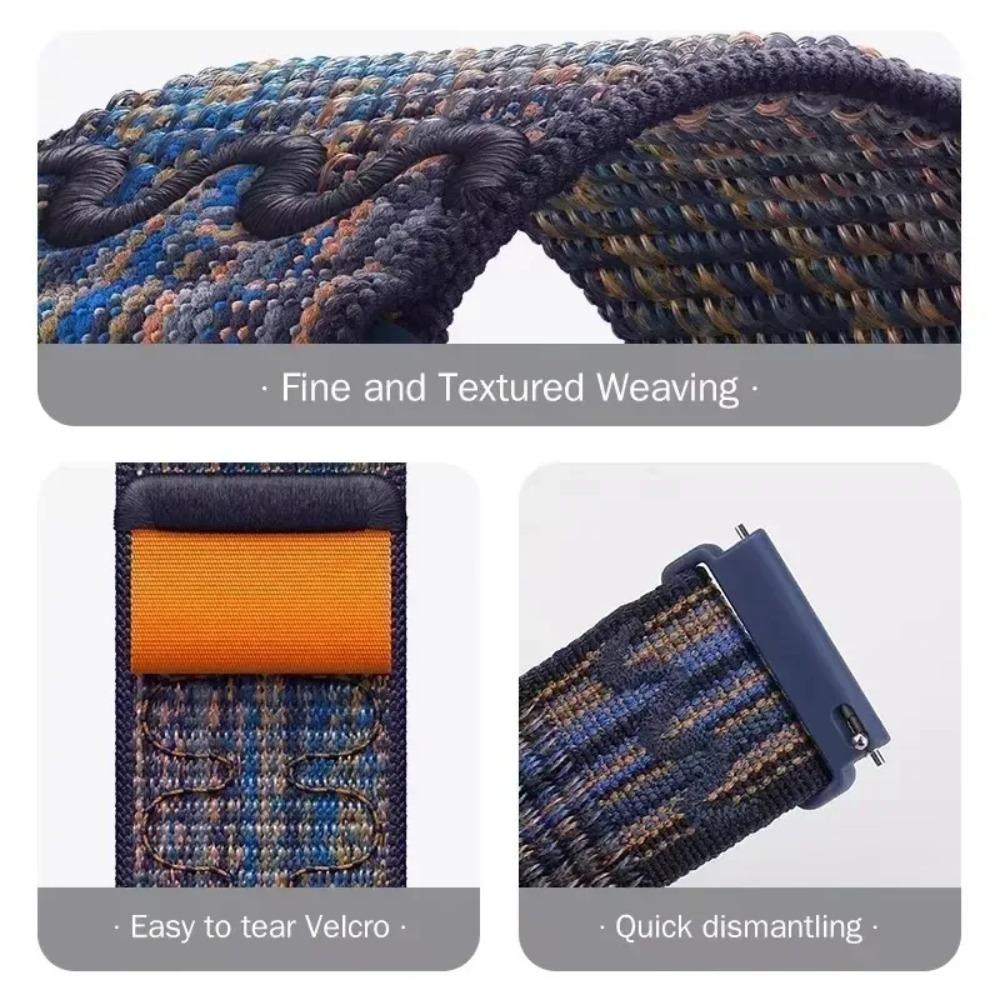 18mm/20mm/22mm Nylon Strap for Amazfit T-Rex3 Pro/Active 2/2 Square Comfortable Wristband for Amazfit Balance 2 Huawei Watch GT5/6 41mm Xiaomi S4 41mm