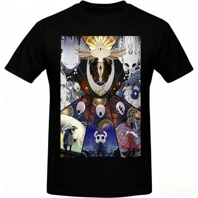 Fashion Game Hollow Knight T-Shirt for Men Summer Fshion Print Basic Pure Cotton Unisex Fashion Casual Round Neck Loose T-Shirt