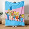 The Simpsons Flannel Blanket, High quality Comfortable for All Seasons, Home Decor, Warmth and Comfort