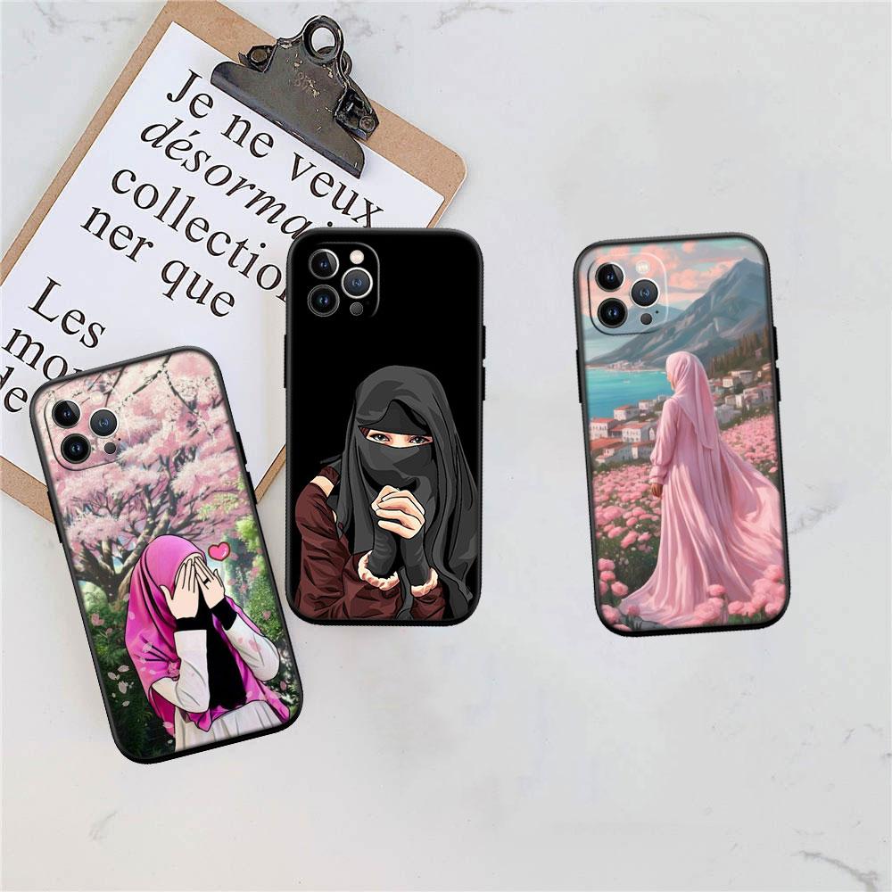 LO54 Islamic Muslim Girls text Phone Case for Samsung Galaxy S20 S21 S22 Ultra FE + Plus A21S A22 A24 A25 A26 A30 A30S A31