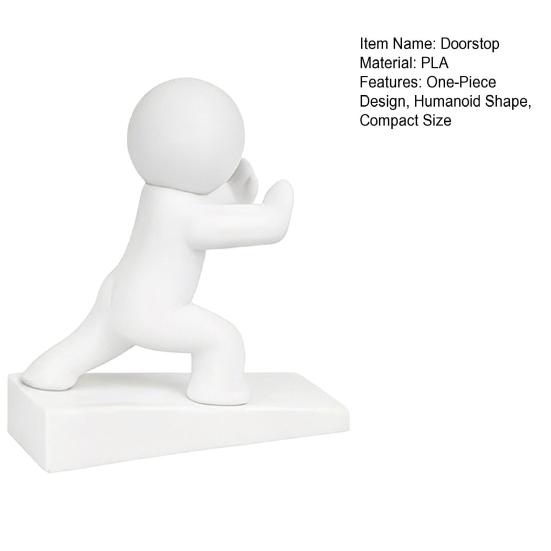 Jijijing Burr-free Doorstop, 3D Printed Stable Door Stop, One-Piece Molding Stopper, Kicking Man Design Doorstop Protects Walls Furniture
