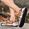 Closed Toe Sandals Men's Leather Summer Breathable Hollow Out Outdoor Wear Lightweight Waterproof Outdoor Outdoor Casual Beach Shoes