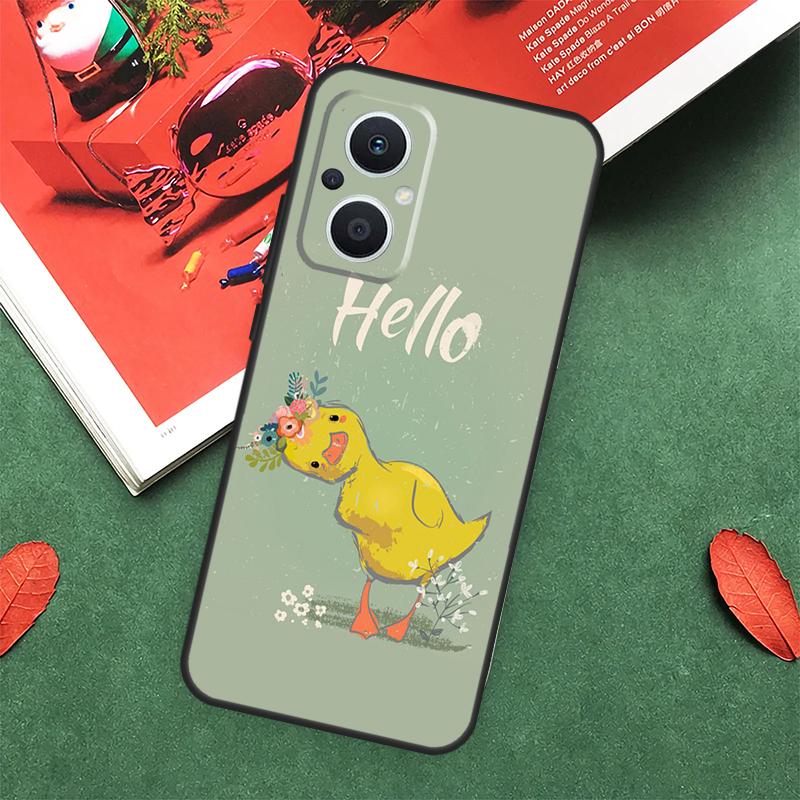 Cartoon Cute Animal Duck Case For OPPO Reno 14 13 12 11 10 Pro 14F 13F 12F 11F 8 7 Lite OPPO Find X9 X8 X6 Pro Cover