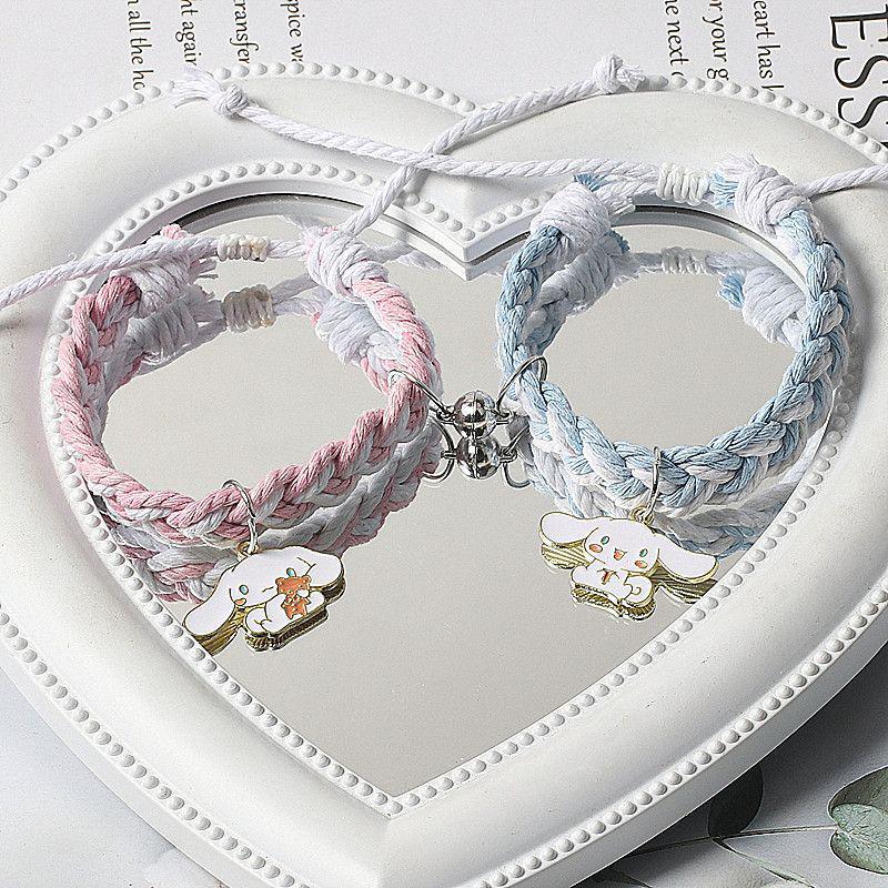 

В язані магнітні браслети Cinnamoroll - Милі мультяшні подарунки для найкращих подруг для жінок