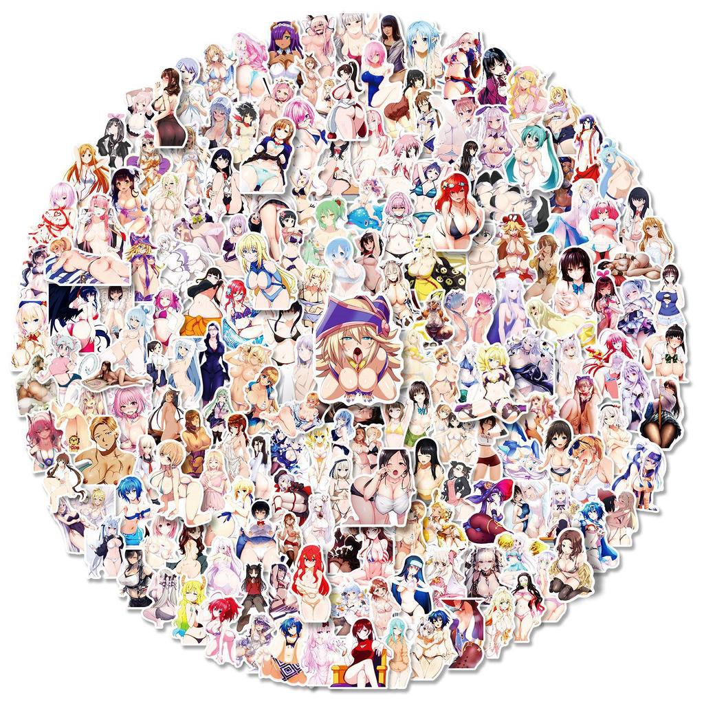 200 Sexy Beauty Stickers, Anime Japanese Bunny Girl Seduces Orgasm Girl Loli Stickers