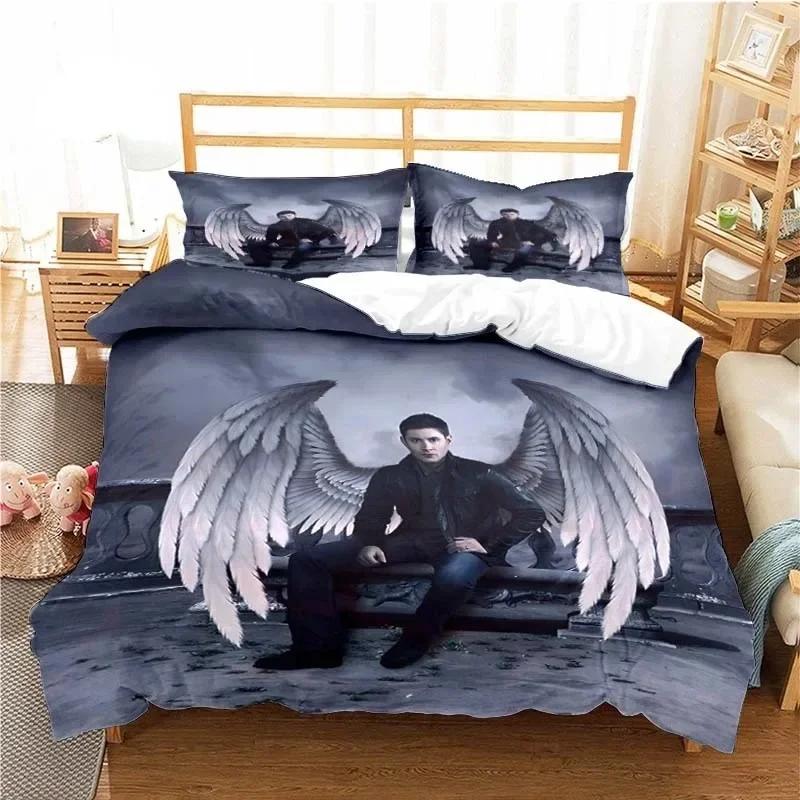 Supernatural Pattern Bedding Set Printed Bed Set With Pillowcase Bed Duvet Cover Soft Single Double Queen Super King Size