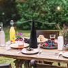 Circular two leaf multifunctional telescopic fly repellent fan (excluding (2 * AA))